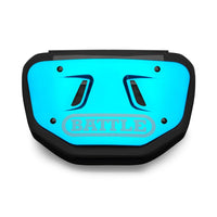 Battle Sports Chrome Football Back Plate - Blue/White