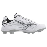 Mizuno Cushionrevo Diamond TPU Men's Baseball Cleats - White/Black