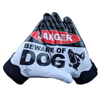 Battle Sports Doom Youth Receiver Football Gloves - Beware Of Dog