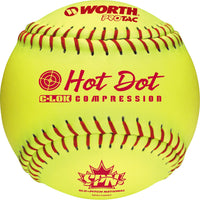 Balle De Balle Lente SPN Hot Dot 11 Po De Worth - Paquet De 12