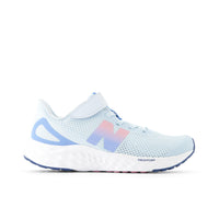 New Balance Fresh Foam Arishi V4 Bungee Lace with Top Strap Youth Running Shoes - Frosted Glass/Blue