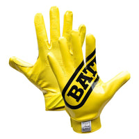 Battle Sports Double Threat Youth Receiver Football Gloves - Yellow