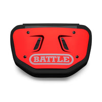 Battle Sports Chrome Football Back Plate - Red/White