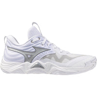 Mizuno Wave Momentum 4 Elite Women's Volleyball Shoes - White/Silver