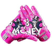 Battle Sports Money Man 2.0 Adult Receiver Football Gloves - Pink