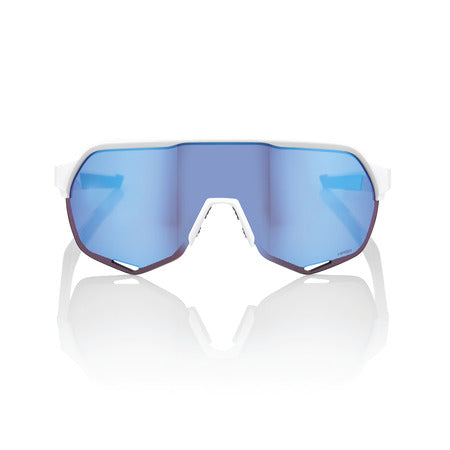 100%, 100% -S2 Matte White - HiPER Blue Multilayer Mirror Lens