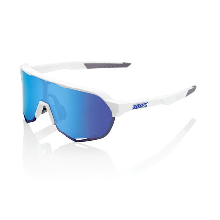 100%, 100% -S2 Matte White - HiPER Blue Multilayer Mirror Lens