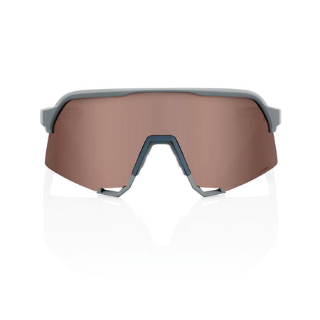 100%, 100% -S3 Soft Tact Stone Grey - HiPER Crimson Silver Mirror Lens