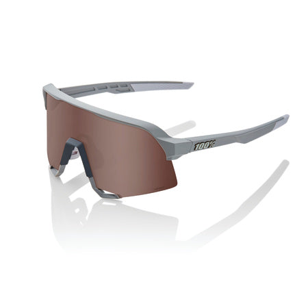 100%, 100% -S3 Soft Tact Stone Grey - HiPER Crimson Silver Mirror Lens