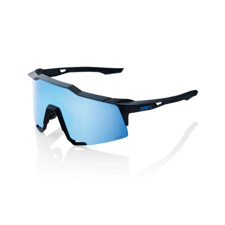 100%, 100% - SPEEDCRAFT Matte Black - HiPER Blue Multilayer Mirror Lens