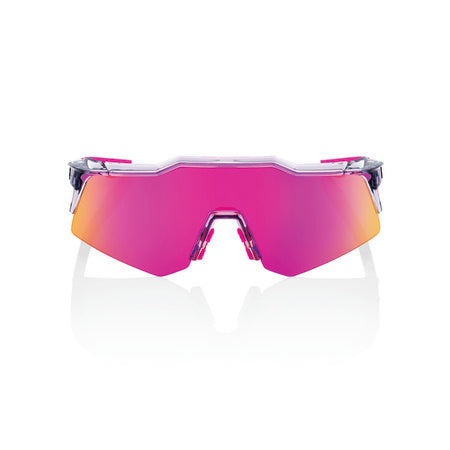 100%, 100% - SPEEDCRAFT XS Polished Translucent Grey - Purple Multilayer Mirror Lens