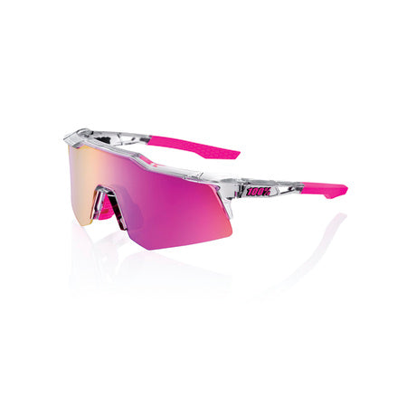 100%, 100% - SPEEDCRAFT XS Polished Translucent Grey - Purple Multilayer Mirror Lens