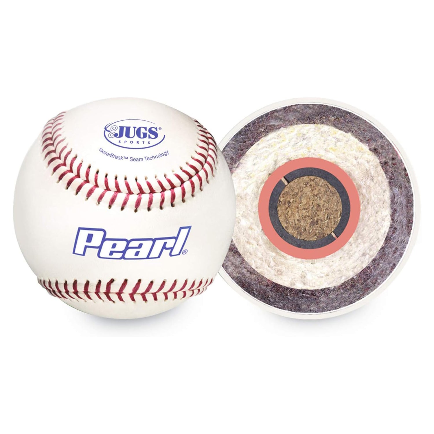 Jugs, Jugs Sports - Pearl Leather Baseballs - 1 Dozen